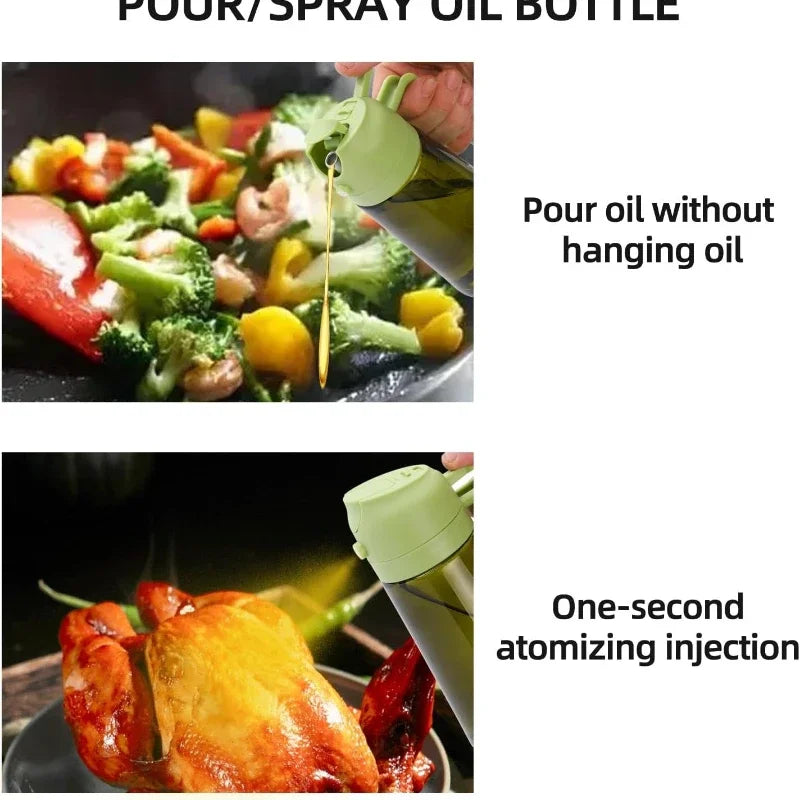 Oil Bottle Oil Spray for Cooking Household Kitchen Spray Olive Oil Barbecue Fat Control Food Grade Spray Pot Kitchen Gadgets