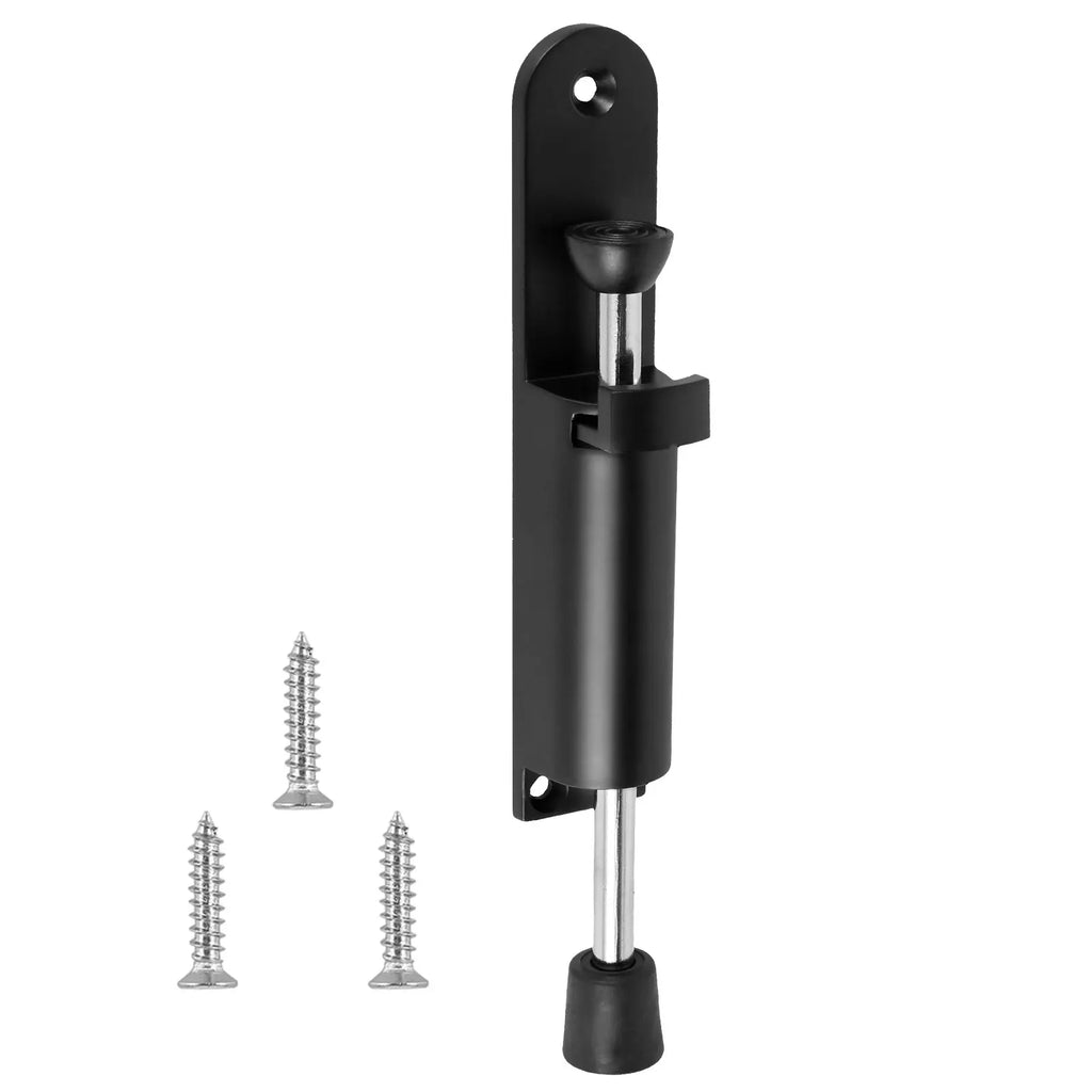 Spring Door Stopper Zinc Alloy Foot Kickdown Door Stop Sturdy Telescope Door Stopper Foot Pedal Door Lock Holder with Rubber