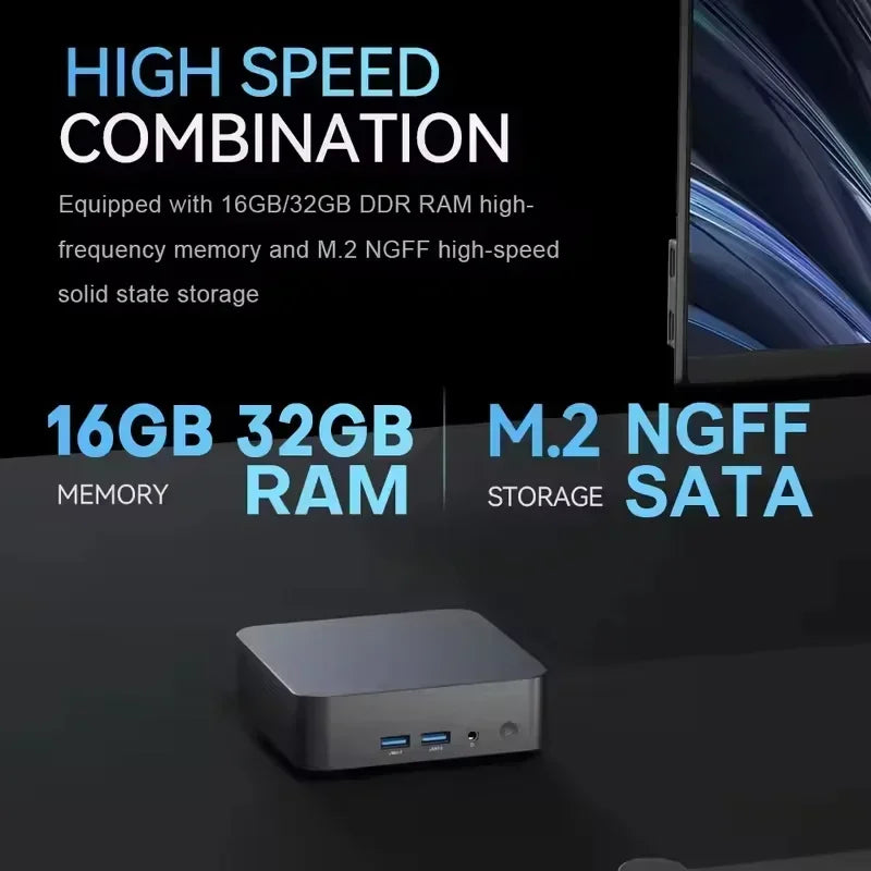 2026 New MINI PC Windows 11 Pro Core i9 10980HK 16GB RAM 1TB 2TB SSD WIFI 6 BT5.2 4K HD Mini Gaming Office Study Pc