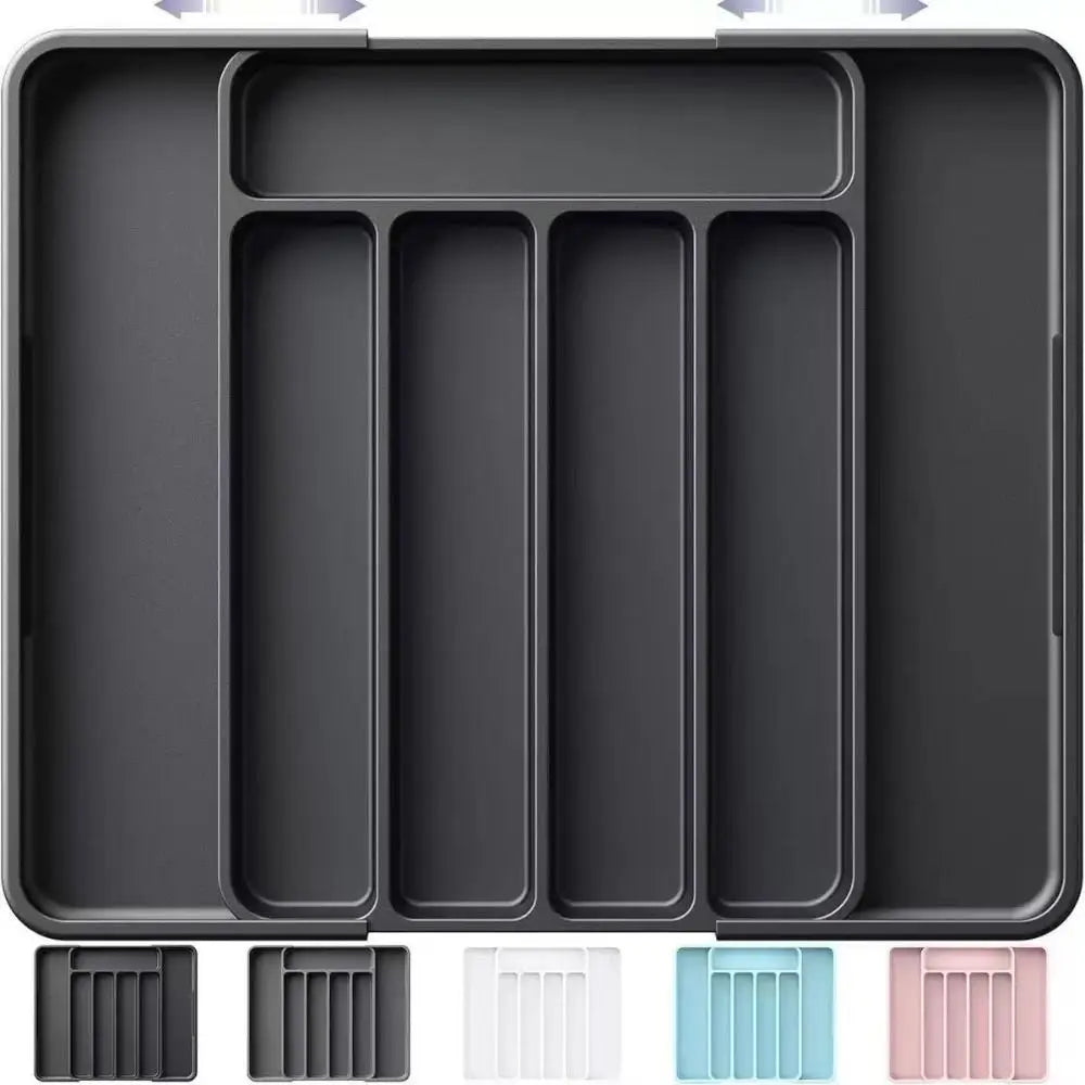 Adjustable Cutlery Drawer Organizer Expandable Save Space Kitchen Storage Solution Dividers Versatile Cutlery Tray Kitchen