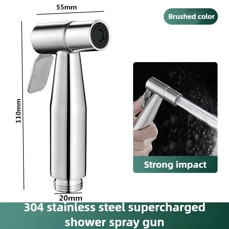 Handheld Toilet Faucet Sprayer Held Stainless Steel Sprayer Gun Hand Bidet Spray Bathroom Self Cleaning Shower Head Hand Faucet