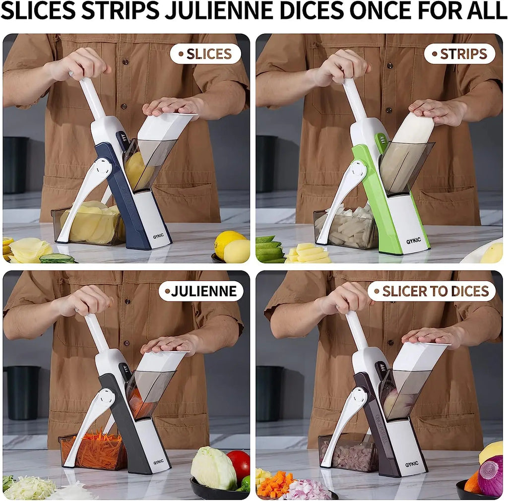 Vegetable Slicer Slicing Julienne Strip Dicing Stainless Steel Fruits Potato Carrot Onion Cutter Kitchen Gadgets