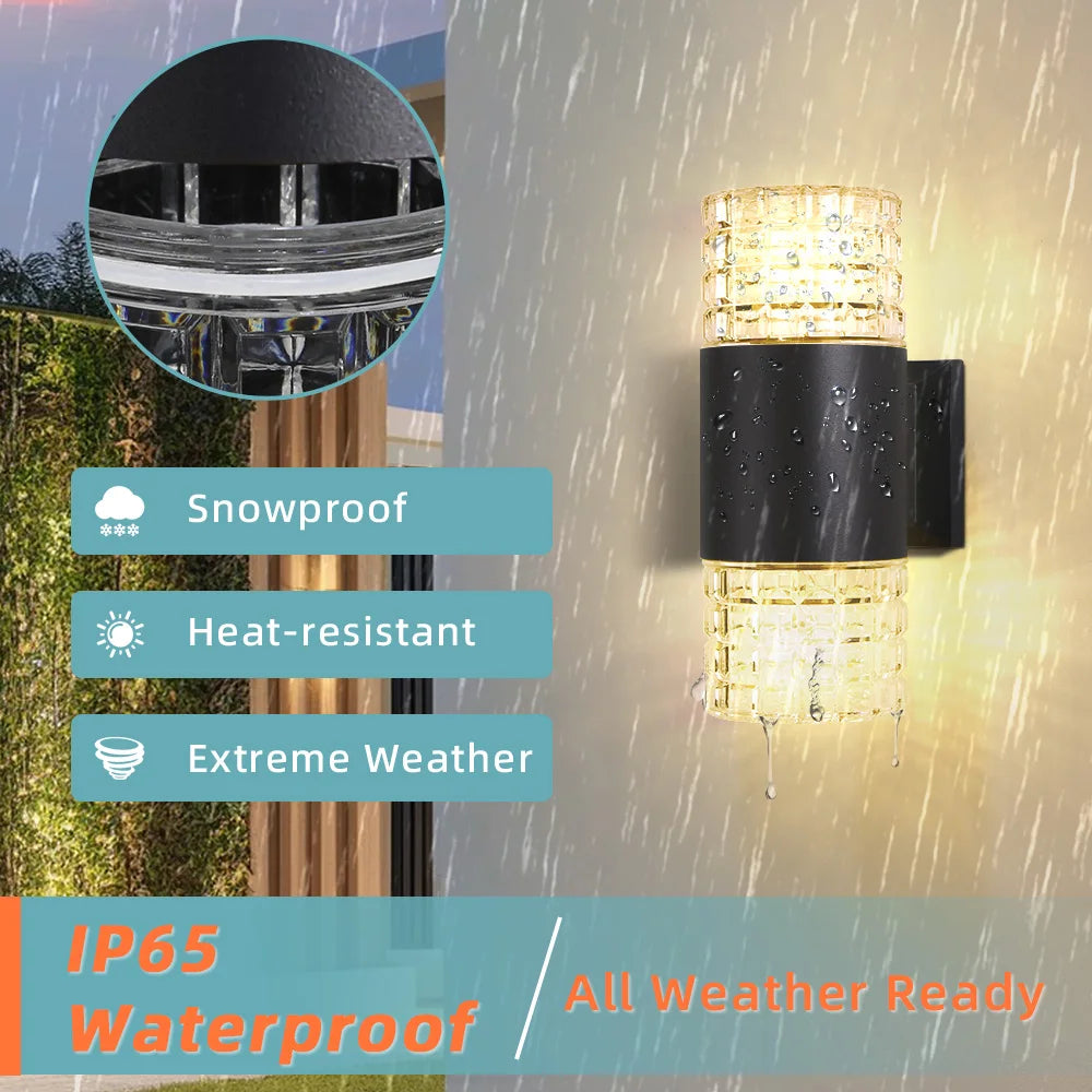 2025 NEW Wall Light Outdoor Waterproof LED E27 Bulb External Facade Decor Stairs Lights Entrance Fixture Home Decorative Wall