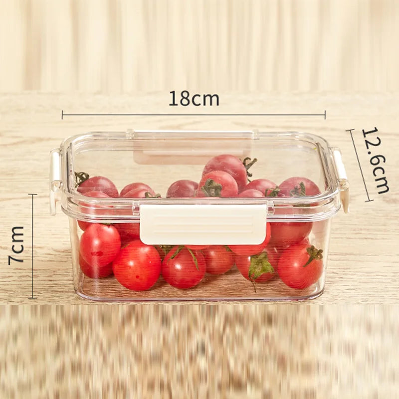 Portable Lunch Box for Kids School Microwave Transparent Bento Box with Compartments Salad Fruit Food Sealed Jar Container Box