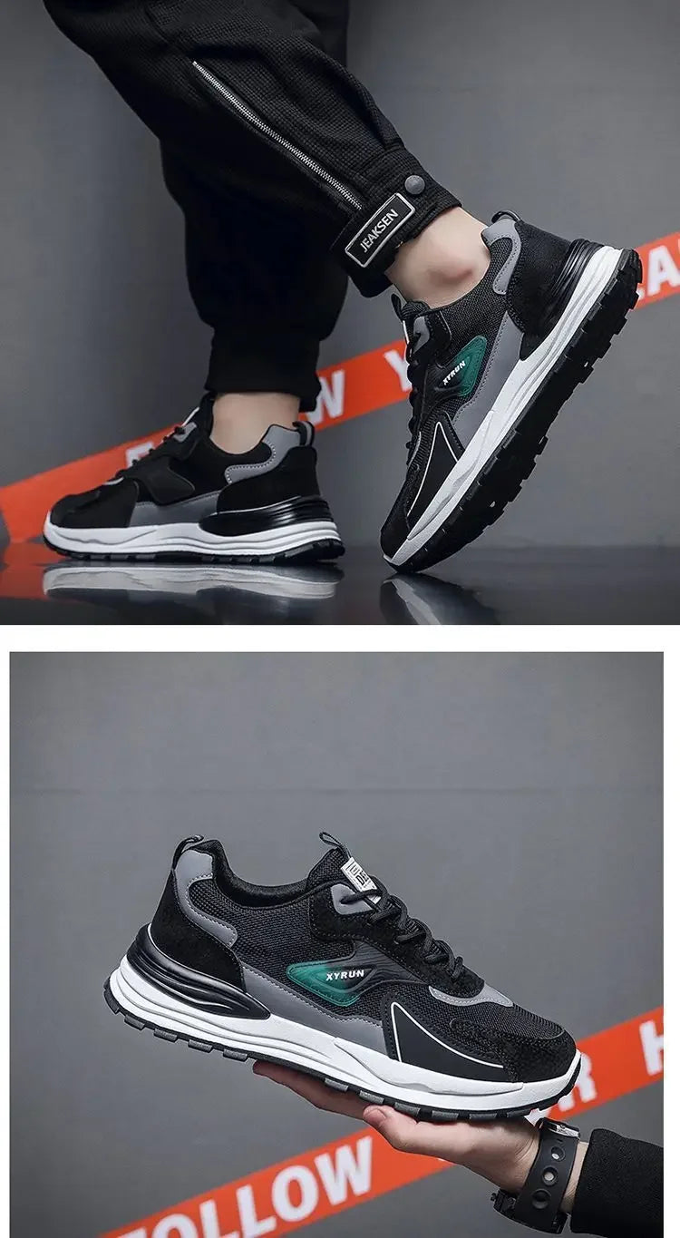 Men Sneakers Brand Breathable Running Shoes Anti-Slip Platform Sport Shoe Male Tenis Masculino Fashion Versatile Mesh