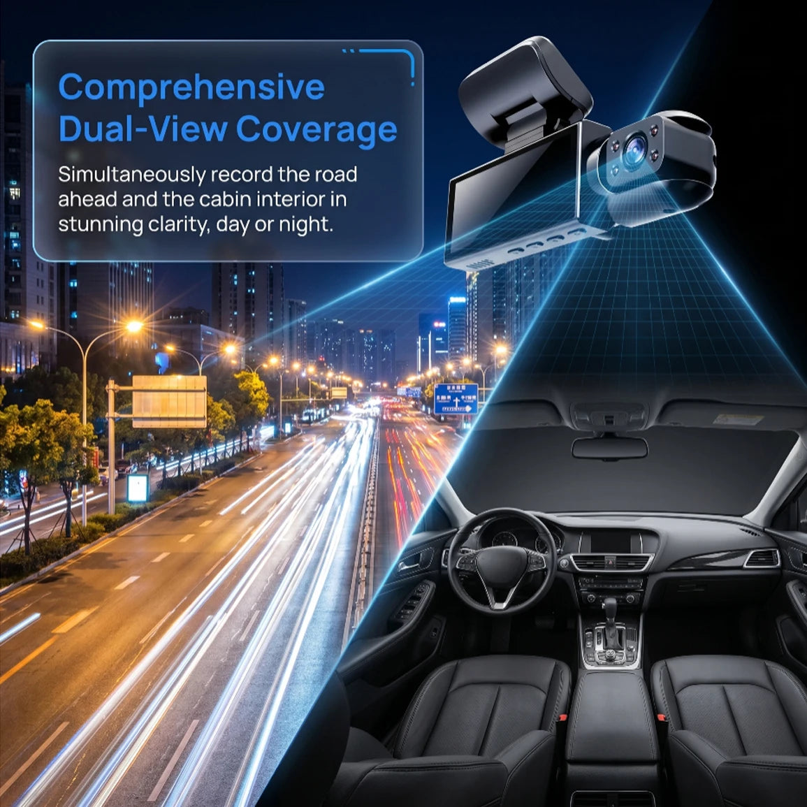 HD 1080P Dual Camera Dash Cam for Car with IR Night Vision Car dvr Loop Recording Wide Angle Lens Car Camera Recorder