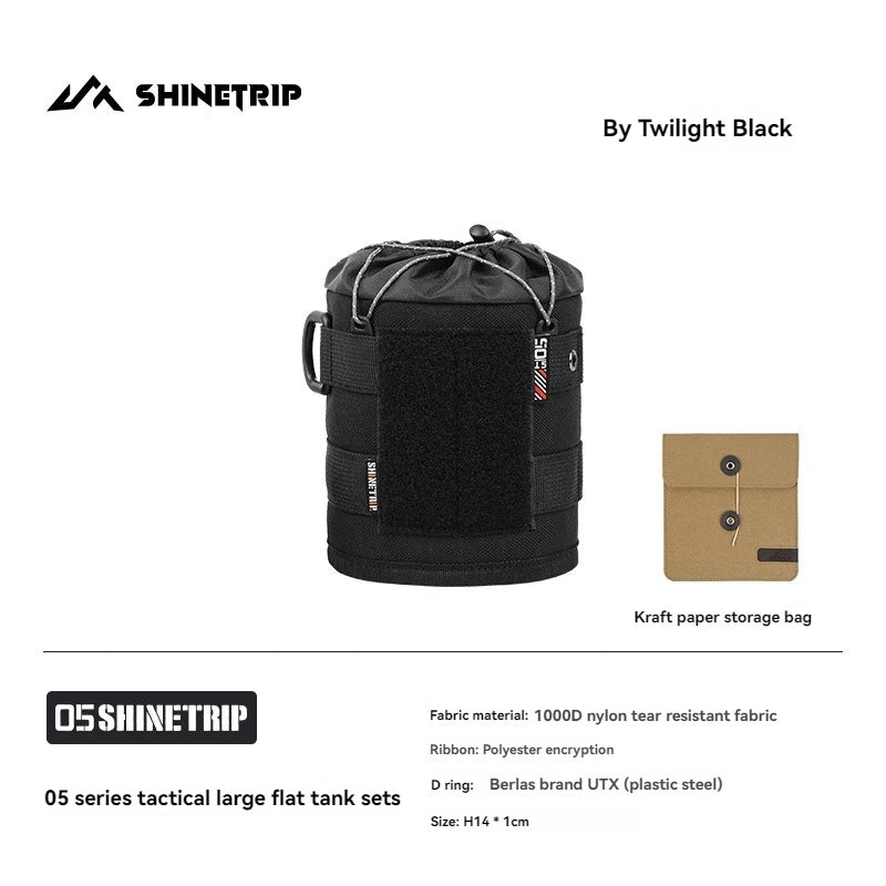Blackened Gas Cylinder Protective Cover Outdoor Series Anti-Collision Camping Decoration Storage for Camping Gear