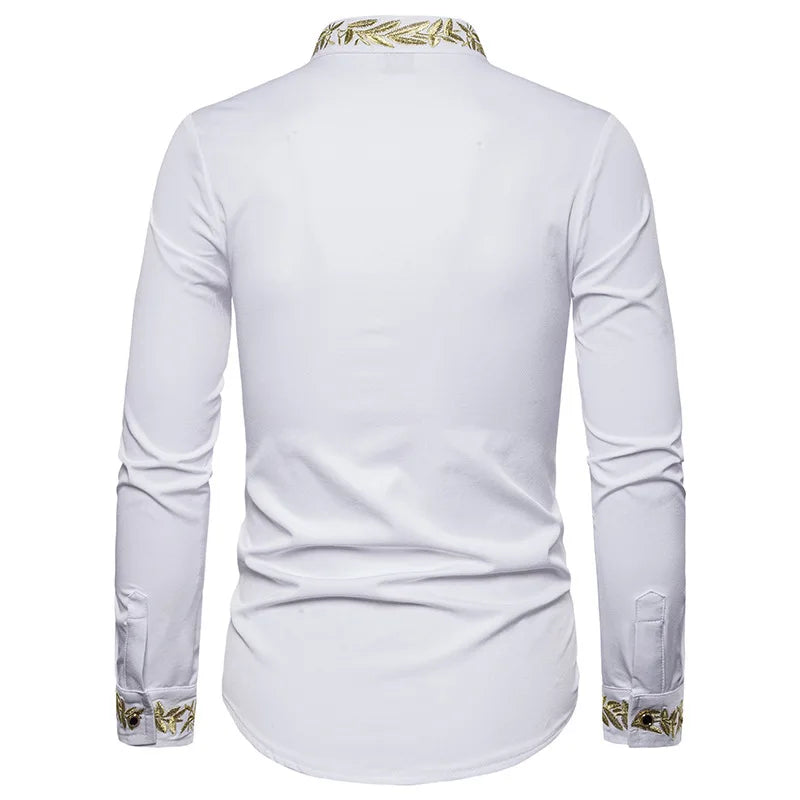 2026 Men's Summer Casual Long Sleeve Shirts Slim Fit Turn Down Collar Shirts Formal Office Business Shirts for Men Tops Big Size