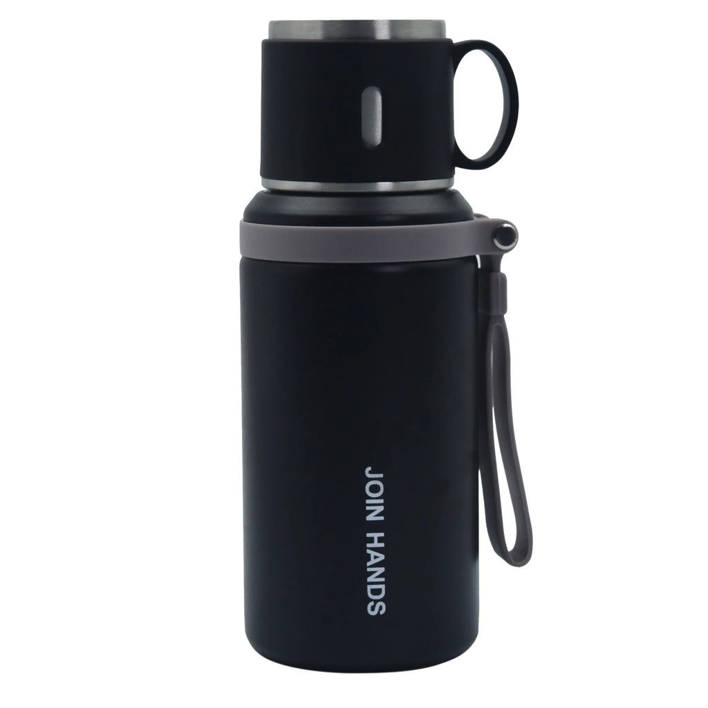 Premium Travel Coffee Mug Stainless Steel Double-Wall Leak-Proof 600ml Thermos Bottle for Office Business Style Tea & Coffee