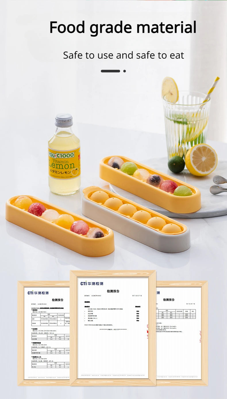 Zackoo Ice Cube Tray Food Grade Silicone Ice Grid Mold Household with Lid   Candy Bar Kitchen Gadgets in Summer