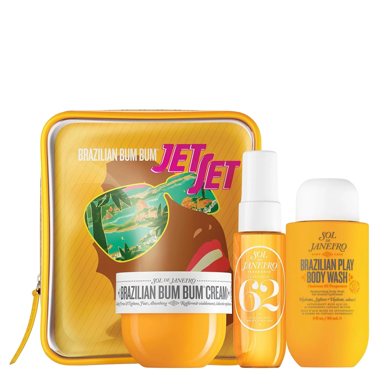 The four travel suits of Sol de Janeiro series fragrance (bath gel, body milk, perfume spray) are convenient to carry, charming fragrance, lasting fragrance, and the first choice for fragrance lovers