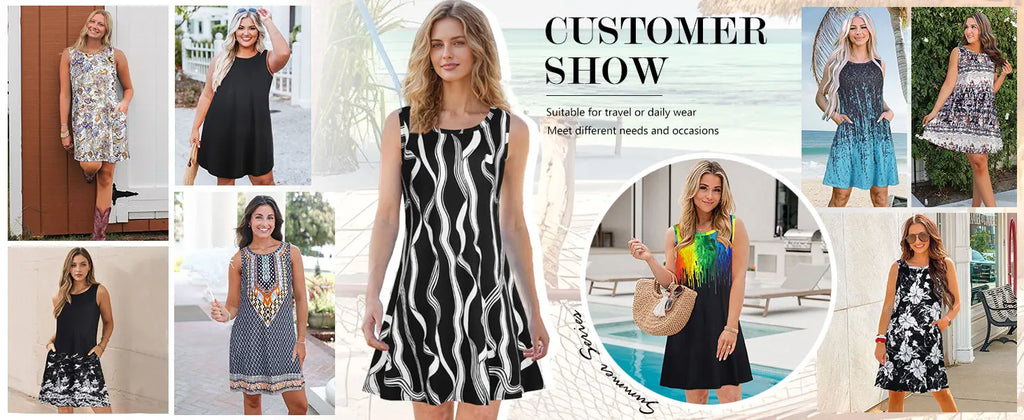 2026 New Women's Summer 3D Skull Print Dress Casual Round-Neck Sleeveless A-Line Dress Fashionable Street Style Dress