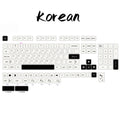 Strange Cat Cute Keycap English/Russian/Korean PBT MOA Minimalist Black and White Keycaps Lovely Kitten Mechanical Keyboard Caps