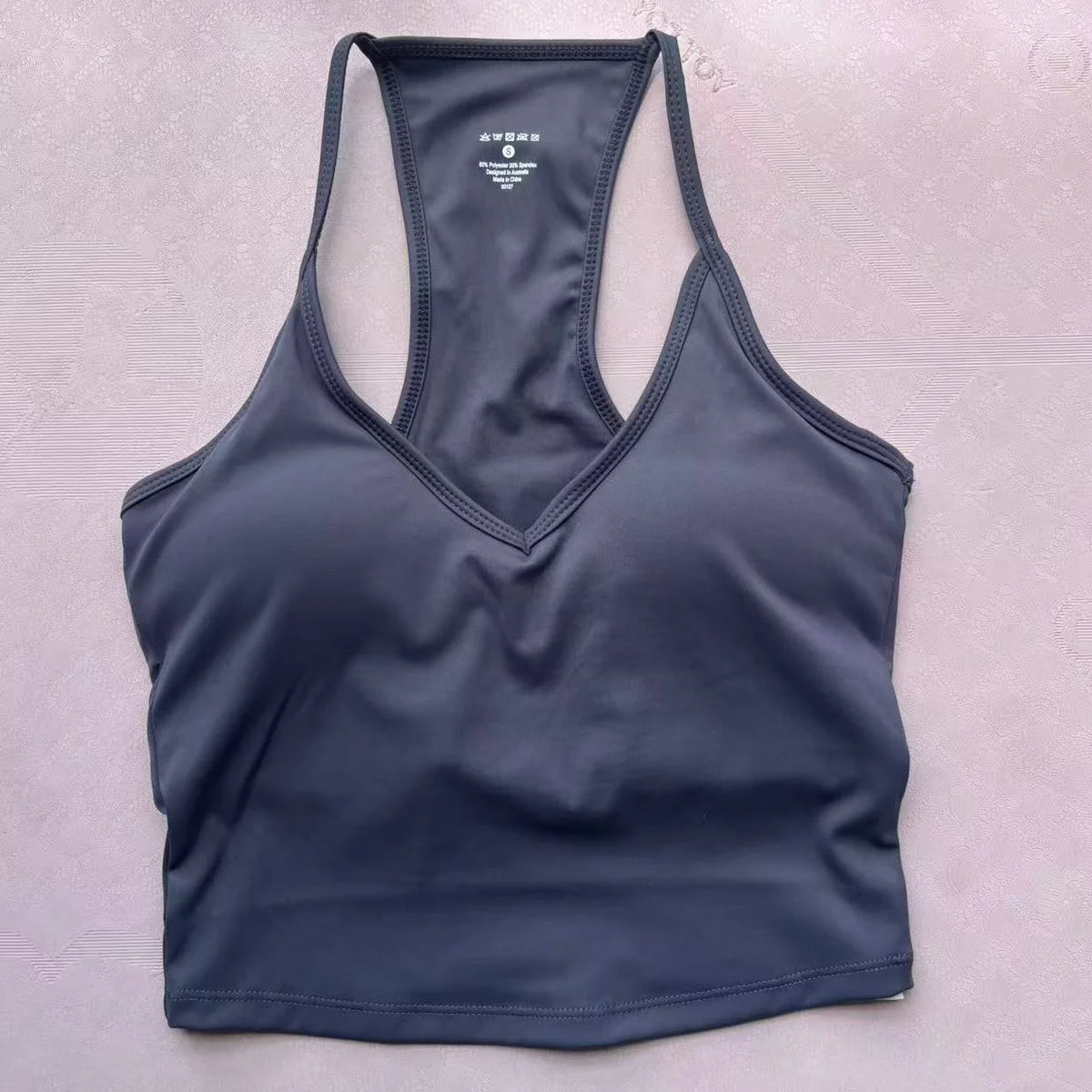 C-B Women Stretch Yoga Outfit Halter Crop Top Fold Over Waist Biker Shorts Gym Workout Running Fitness Active Sportswear