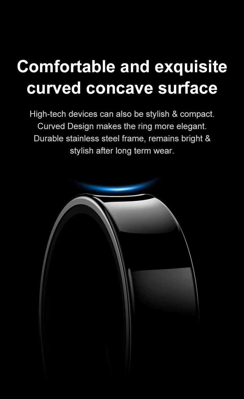 R09 Smart Ring Men Women With Charging Case,Health Sleep Monitor,Skin Temperature Monitor,60 Days Battery Life,5ATM Waterproof