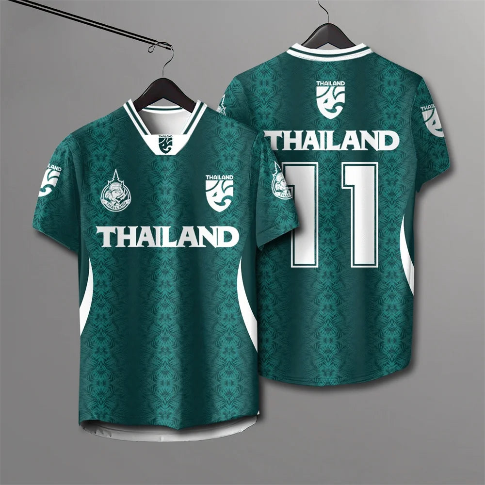 Thailand 3D Printed Short Sleeved Summer Street T-shirt Men's Breathable T-shirt Lightweight And Comfortable Short Sleeved Tops