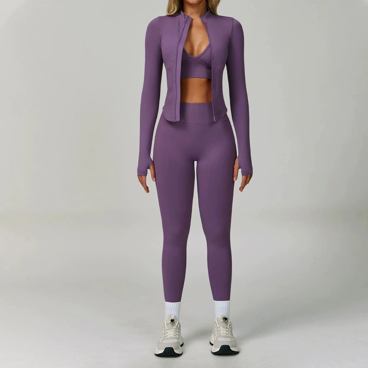 2/3PCS Seamless Sports Set  Yoga Suits  Women Tracksuit Gym Running Workout Clothes Sports Long Sleeve Leggings Yoga Clothing