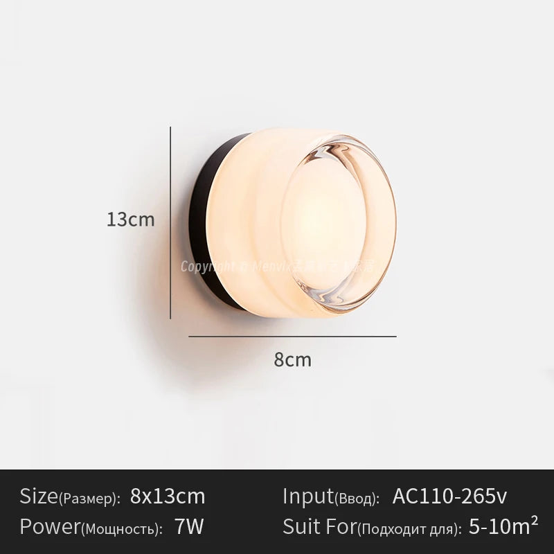 Postmodern Light Luxury Wall Lamp Nordic Minimalist Bedroom Living Room Creative Hallway Foyer Bedside Homestay Ceiling Light