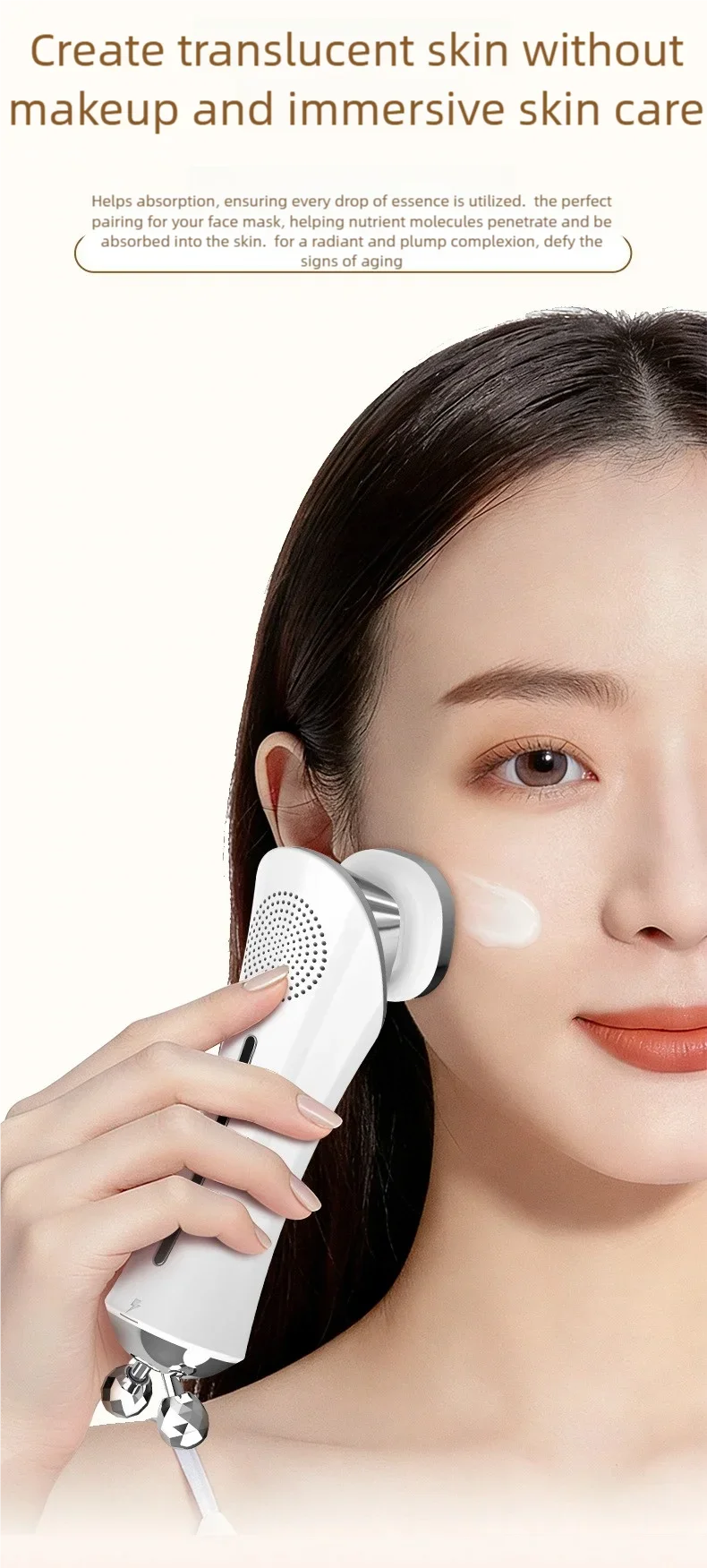 EMS Facial Micro-current Beauty Instrument 6Mode Eye Face Lift 3D Roller Massager 3 Colour LED Skin Tighten Massage Beauty Devic