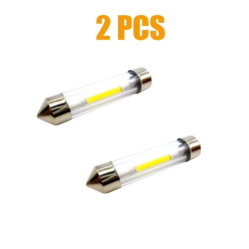 2PCS/4PCS 31 36 39 41mm Sv8.5 C5w C10w Led White Festoon Led Car Light Cob Interior Lighting Reading Signal Lamp Bulb 12V