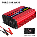12V24V  To 110V AC Pure Sine Power Inverter 16000W 4000W  Power 60HZ  Converter Car Accessories Solar With LED And US Socket