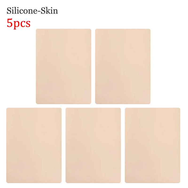 10/5pcs Silicone Tattoo Fake Skin Double-Sided for Permanent Makeup Training Microblading Eyebrow Practice Skin Makeup Tools