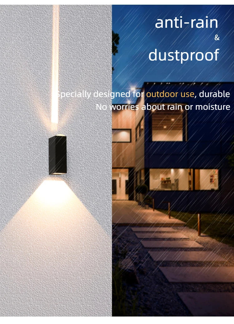 LED Indoor Outdoor Wall Lamps Villa Courtyard Pillar Spotlight Stair Lighting Boundary Home Illumination
