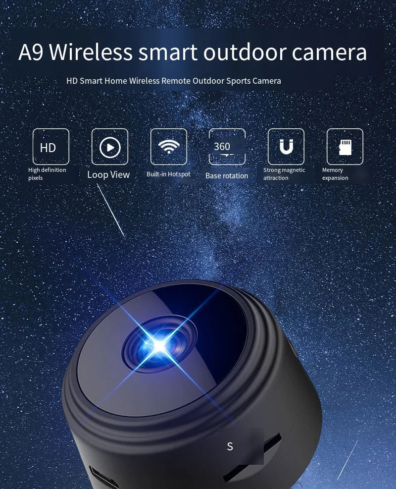 Wireless Wifi Home Security Camera Monitoring Outdoor Mini Recorder - Remote Surveillance Camera for Home Safety