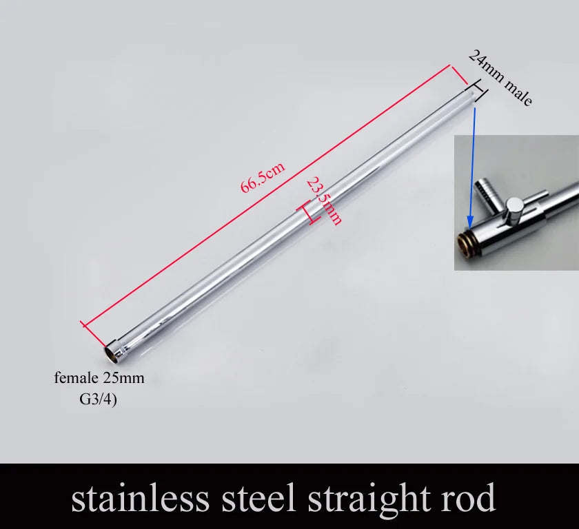 10/20/30/40/50/60/70cm brass/stainless steel shower extension rod, shower lengthen pipe