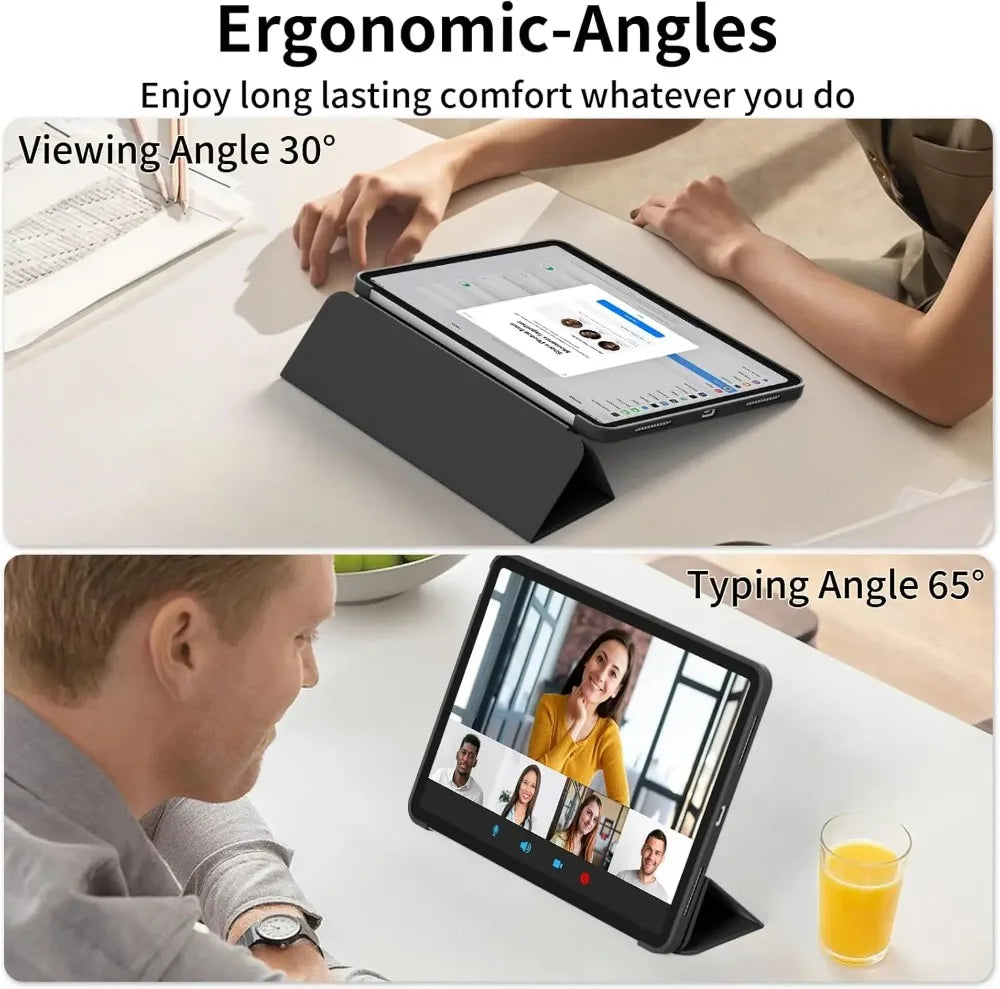 For iPad 11 A16 Case 2025 11inch TPU Tri-Fold Magnetic Stand Tablet Cover Funda For iPad 11th Generation Case A3355 A3356 A3354