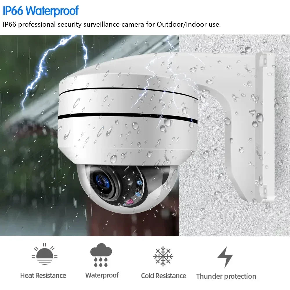 4K 8MP POE PTZ Dome Camera 12X 10X Optical Zoom Waterproof Outdoor CCTV Camera POE Security Surveillance System 5MP IP Dome Cam