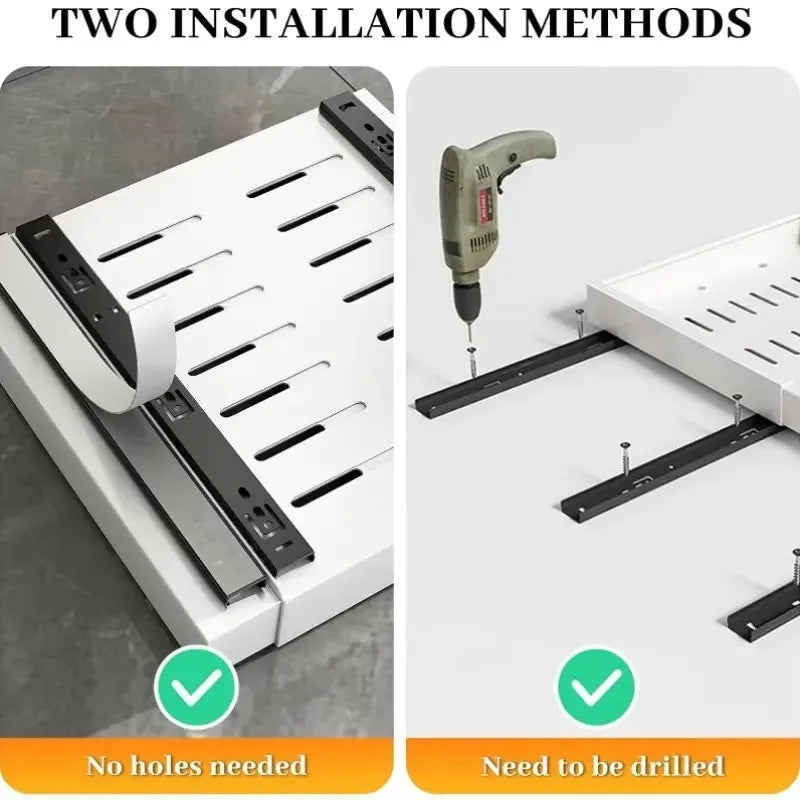 Expandable Pull Out Cabinet Organizer Rack, Adjustable Sliding Drawer Storage Basket , Pantry and Kitchen Cabinet Organizer