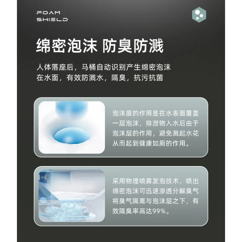 Egg-shaped smart toilet seat, fully automatic integrated household waterless pressure toilet, very practical