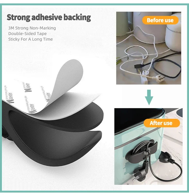 Kitchen Storage Wire Winder, Household Traceless Plug Fixed Power Cord Organizer, Wire and Cable Management, Home Storage Tools