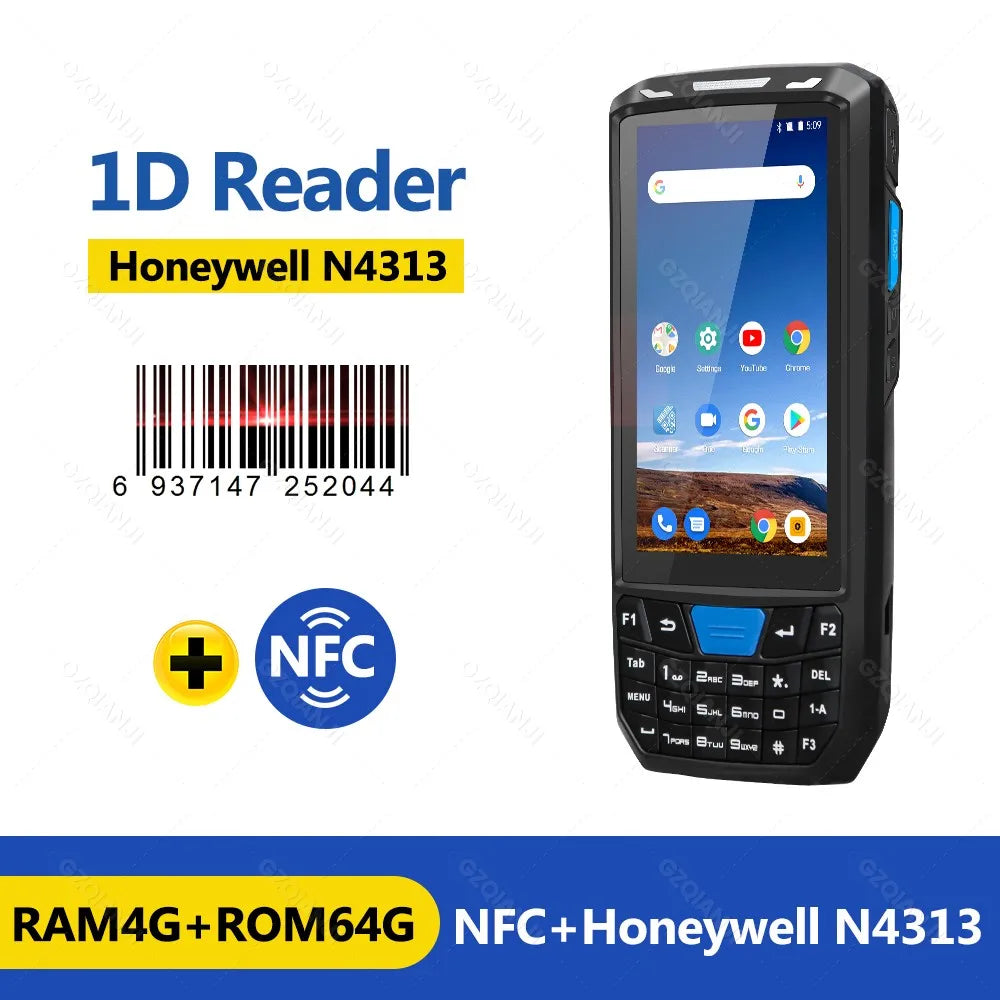 PDA Android Handheld Terminal Honeywell Barcode Scanner 1D 2D QR Portable Data Collector Terminal Device with WIFI 4G NFC