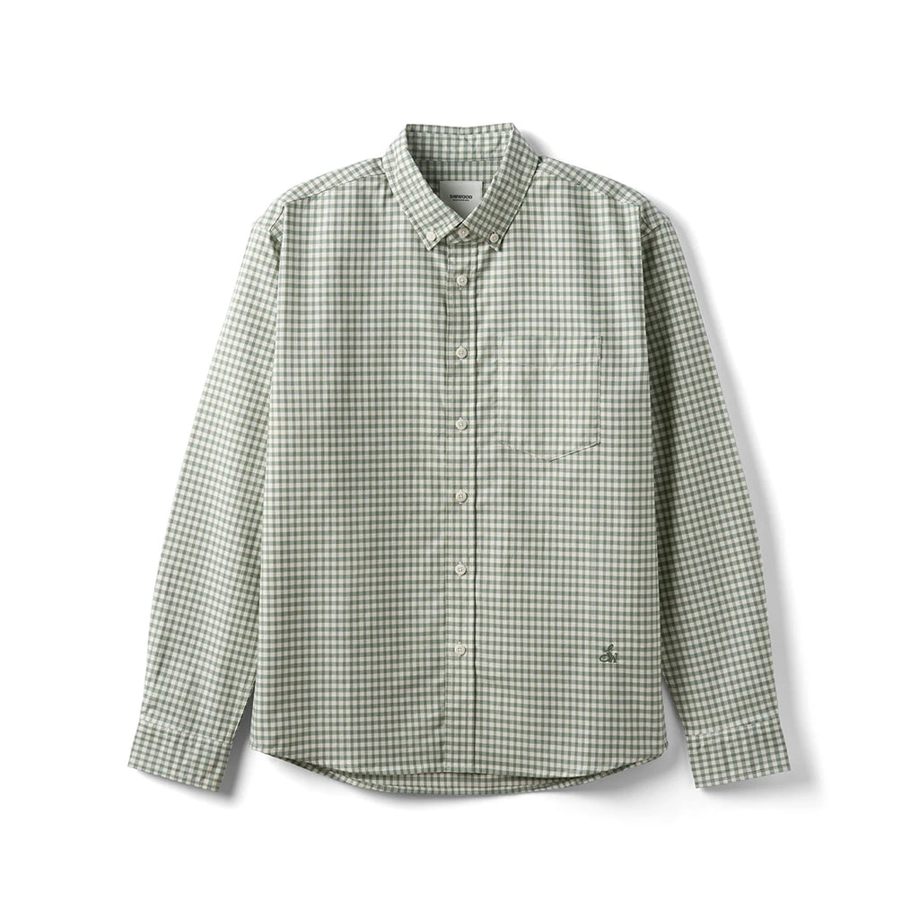 SIMWOOD 2026 Spring New Oversize 170gsm Liquid Ammonia Finish Fabric Shirts Men Checked Plaid Casual Shirts