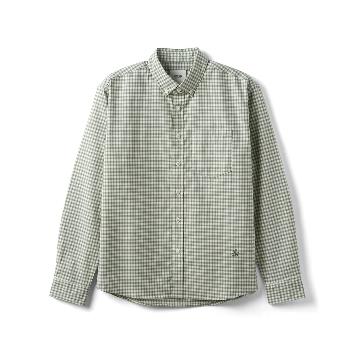 SIMWOOD 2026 Spring New Oversize 170gsm Liquid Ammonia Finish Fabric Shirts Men Checked Plaid Casual Shirts