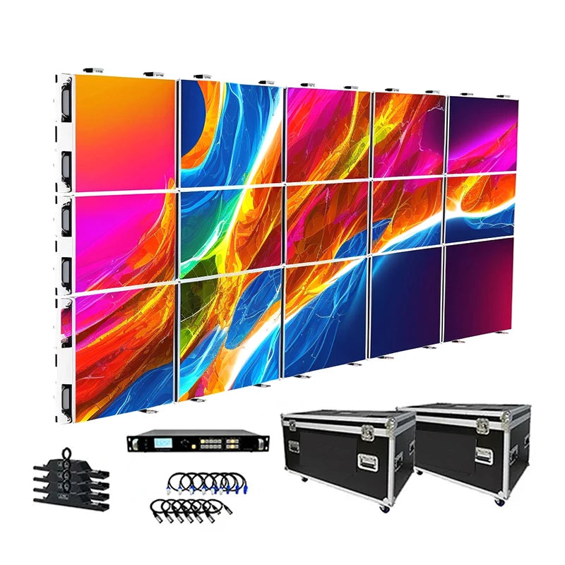 P3.91 IP65 Quick Setup LED Video Wall Multi-Scene Mall Rental Advertising Panel Screen