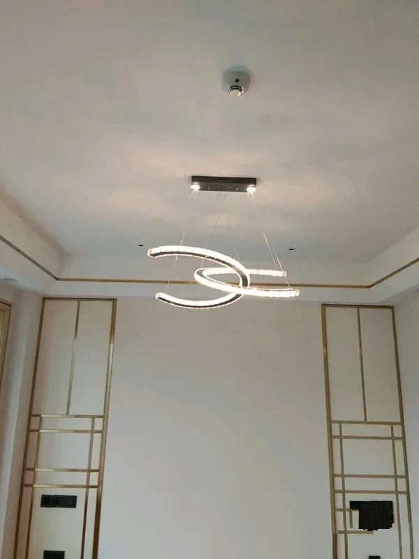 Modern 2024 New Special-shaped Crystal Chandelier Modern Simple Decoration Living Room Dining Room Home Decoration