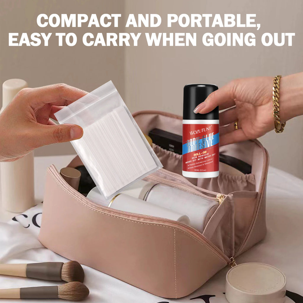 Body Glue Anti-exposure Adhesive Gentle and Non-Irritating Long-lasting Easy Clear Women Underwear Clothes Roll-on Gl