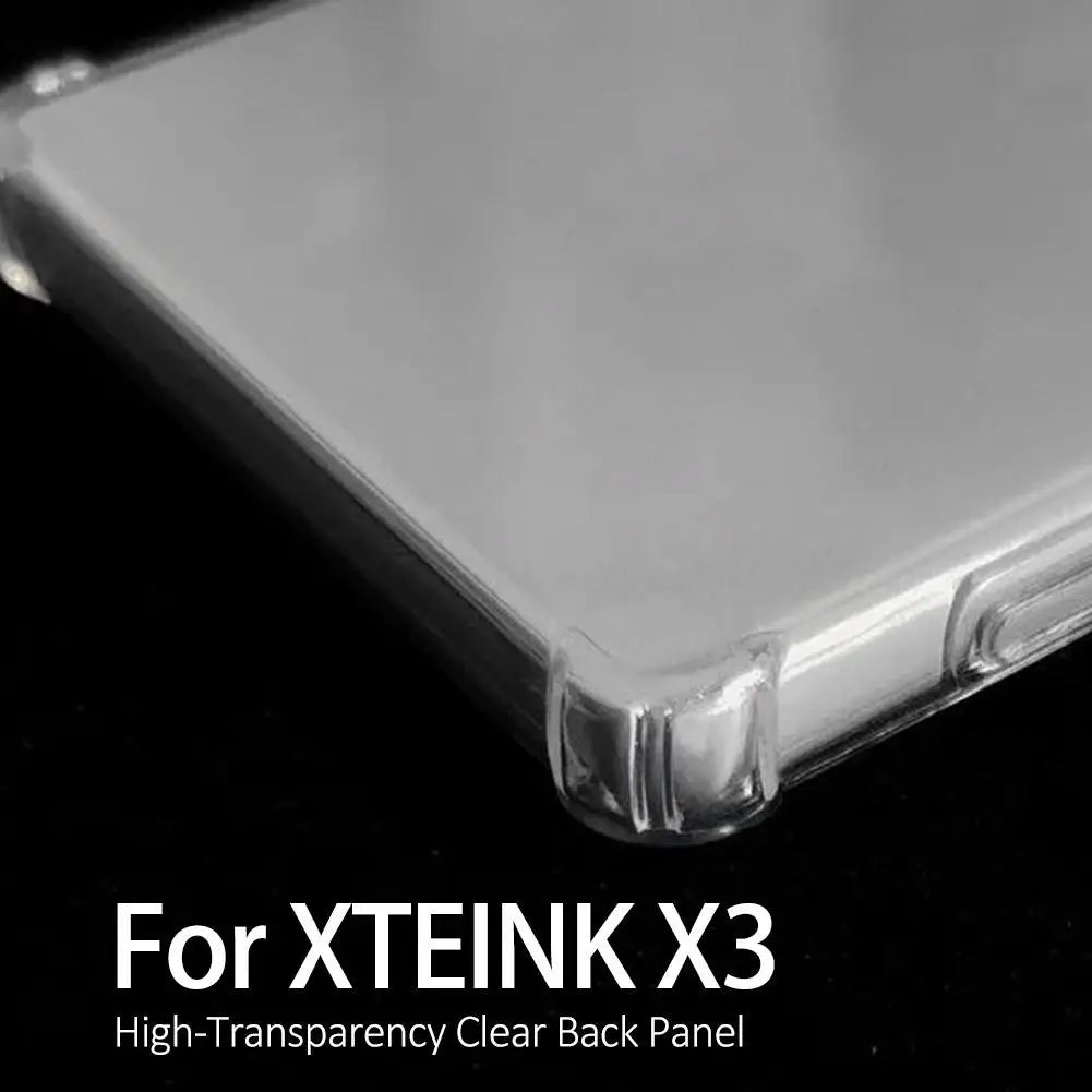 For XTEINK X3 E-Book Transparent TPU Case Full Coverage Airbag Shockproof Protective Cover Anti-Scratch Anti-Drop Soft Shell