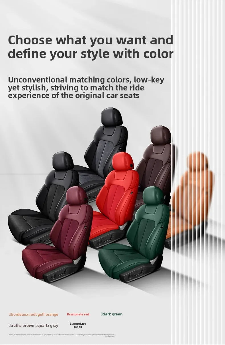 Custom Fit Full Luxury Car Seat Cover Car SUV Full Seat Set Perforated Genuine Leather for Various Models Contact Seller JJ208