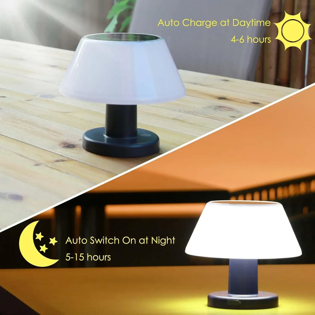 Outdoor Solar Lighting for Garden USB Rechargeable Indoor Desk Bar Decor 4 Brightness Dimmable Garland Lamp