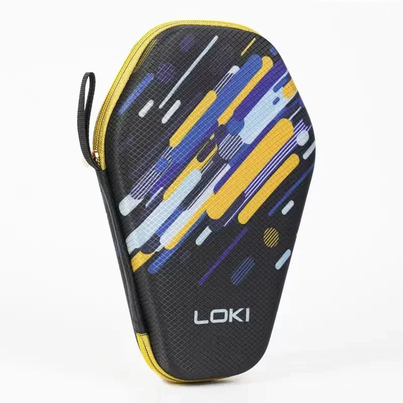 LOKI-Anti-drop Table Tennis Racket Bag Pouch, Smooth Zipper, Chinese Style, Tiger Pattern Cover Storage