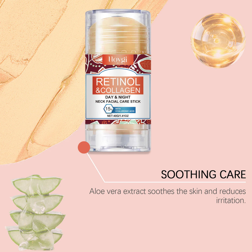 Retinol & Collagen Neck Cream Firming Moisturizing Anti Wrinkle Lifting Face Cream Stick Tightening Nourishing Neck Skin Care