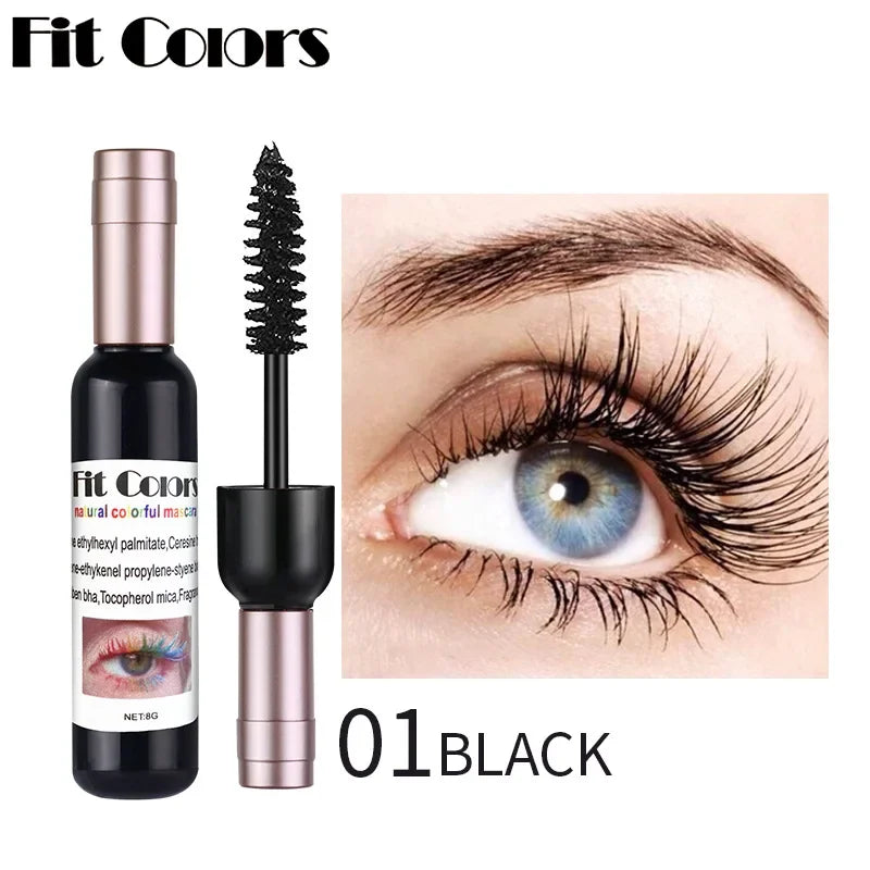 4D Colorful Mascara Waterproof Eyelash Extension Glitter Fast Dry Long-lasting Curling Purple Blue Pink Party Makeup Cosmetic