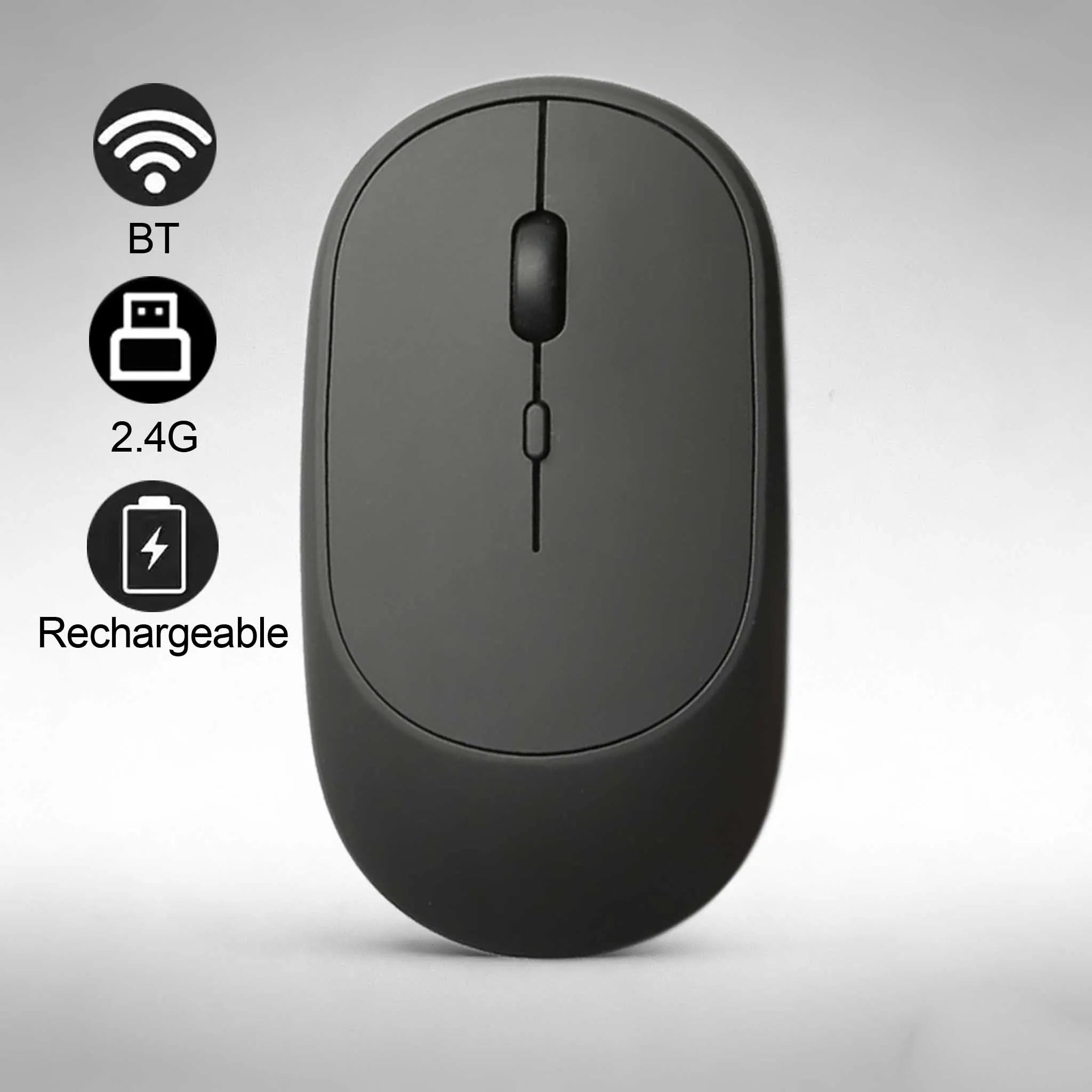 Wireless Mouse Bluetooth-Compatible Mouse Ergonomic 1200DPI Mouse For MacBook Tablet Laptops Computer PC iPad 2.4Ghz Gaming Mice