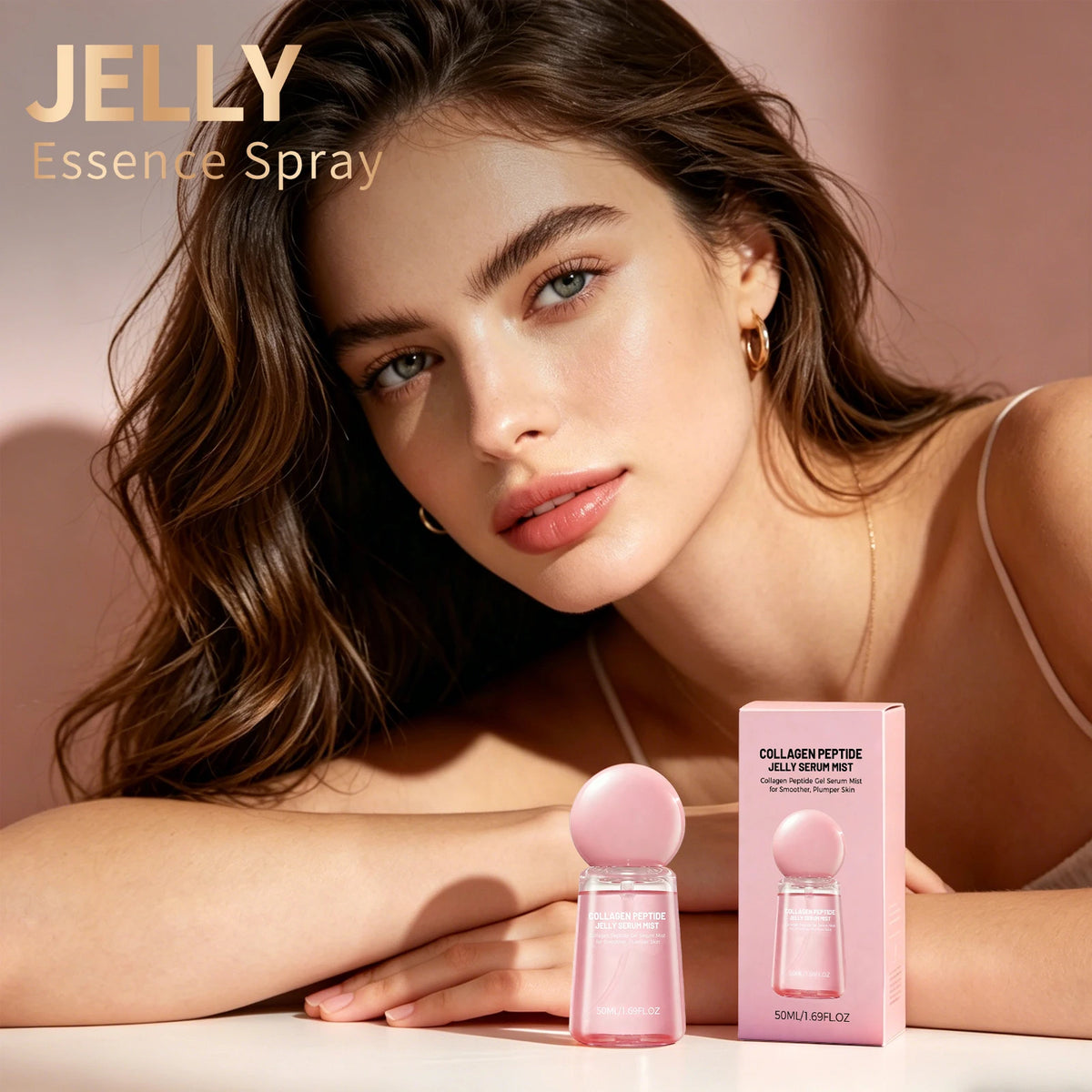 Women Jelly Face Essence Mist Fast Absorbing Non-Greasy Soothing Refreshing Skincare Collagen Facial Moisturizing Serum Sprays