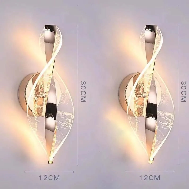 Nordic LED Wall Lamp Indoor Living Room Lighting Originality Lamps Home Decoration Aisle LED Acrylic Bedside Modern Wall Lights