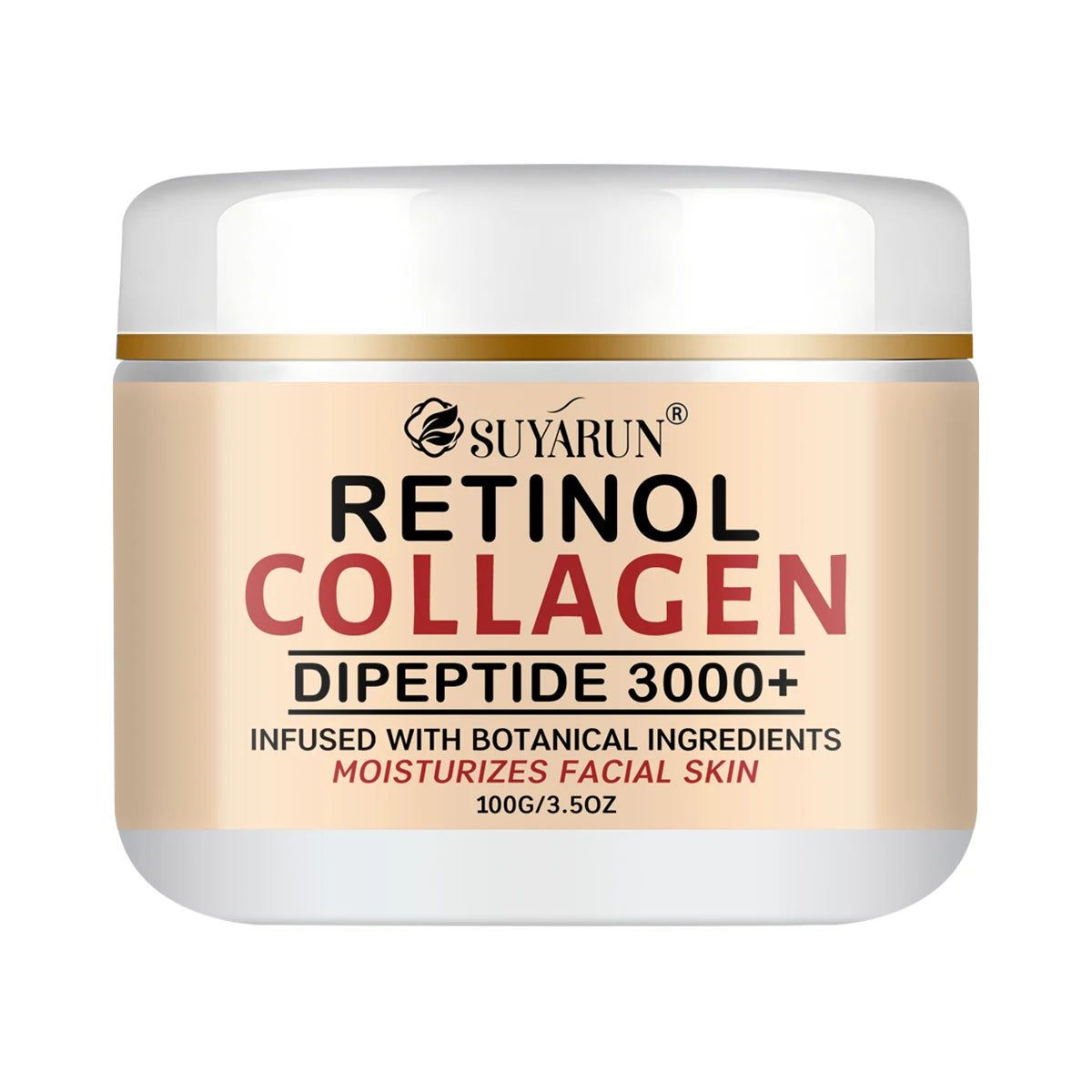 SUYARUN Retinol Collagen Face Cream Hydrating Moisturizing Anti-Aging Wrinkle Firming Night Cream for All Skin Types.